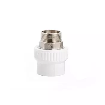 Муфта полипропиленовая Lammin комбинированная 50 мм х 1 1/2 НР(ш) под ключ (Lm31042050040)