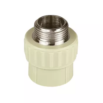 Муфта полипропиленовая Valfex 25 мм х 3/4 НР(ш) серая (10130025Г)