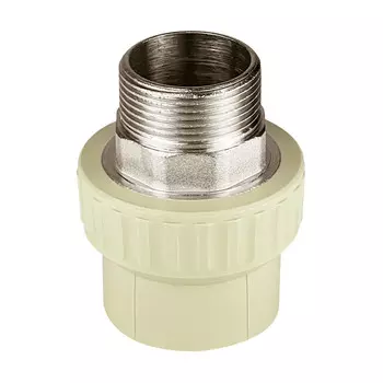 Муфта полипропиленовая Valfex 40 мм х 1 1/4 НР(ш) под ключ серая (10135040Г)