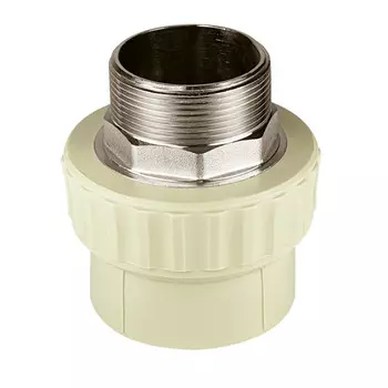 Муфта полипропиленовая Valfex 63 мм х 2 НР(ш) под ключ серая (10135063Г)