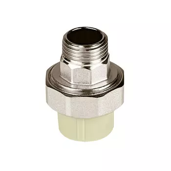 Муфта полипропиленовая Valfex разъемная (американка) 20 мм х 1/2 НР(ш) серая (10156015Г)