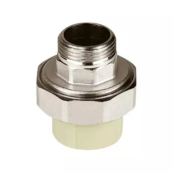 Муфта полипропиленовая Valfex разъемная (американка) 25 мм х 3/4 НР(ш) серая (10156020Г)