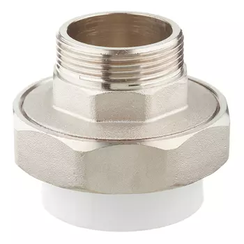 Муфта полипропиленовая Valfex разъемная (американка) 50 мм х 1 1/2 НР(ш) (10156040П)