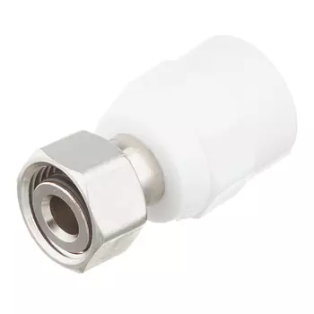 Муфта полипропиленовая Valtec с накидной гайкой 20 мм х 1/2 ЕК под евроконус (VTp.708.K.02004)