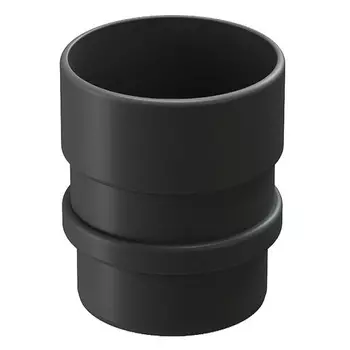 Муфта водосточной трубы Docke Lux пластиковая соединительная d100 мм графитовый серый RAL 7024