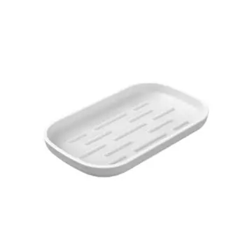 Мыльница для ванной Ambient Flux настольная пластик белая (AFX039ABSWT)