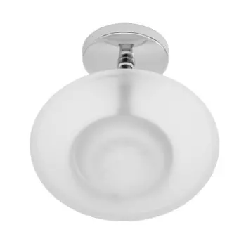 Мыльница для ванной Delphinium 41885 с держателем стекло/металл хром (102068)