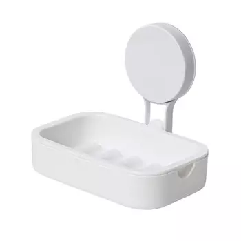 Мыльница для ванной Доляна Witlen с держателем пластик белая (10130833)