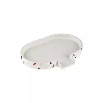 Мыльница для ванной Moroshka Reflection настольная керамика белая (924-311-01)