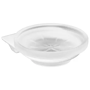 Мыльница для ванной WasserKraft Kammel K-8300White с держателем стекло/металл белая (K-8329W)
