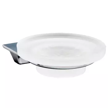 Мыльница для ванной WasserKraft Kammel K-8300 с держателем стекло/металл хром (K-8329)