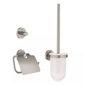 Набор аксессуаров 3 в 1 GROHE Essentials 40407DC1 стекло сталь хром матовый