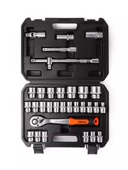 Набор торцевых головок с трещоткой AV Steel 1/2" (AV-011032) (32 шт.)