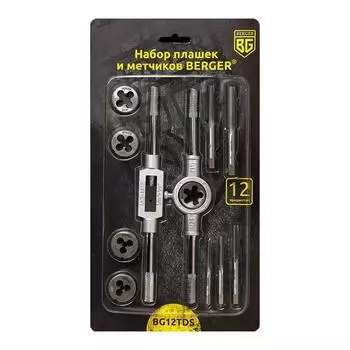 Набор плашек и метчиков Berger BG (BG12TDS) (12 шт.)