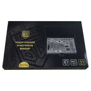 Набор плашек и метчиков Berger BG (BG31TDS) (31 шт.)