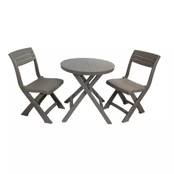 Набор садовой мебели складной пластиковый Keter Jazz set капучино стол и 2 кресла (251037)