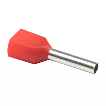 Наконечник штыревой втулочный изолированный EKF НШВИ-2 10 мм х 1 кв. мм двойной (50 шт.)