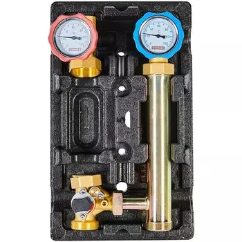 Насосная группа Rommer 1 ВР(г) х 1 1/2 НР(ш) с трехходовым приводным смесителем без насоса (RDG-1003-012501)