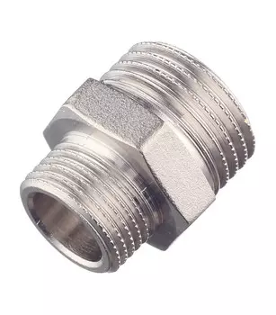 Ниппель переходной Stout 1/2 НР(ш) х 3/8 НР(ш) латунный (SFT-0004-001238)