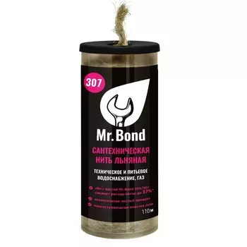 Нить для герметизации резьбы Mr.Bond 307 льняная 110 м