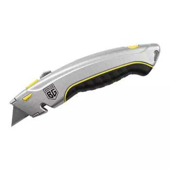 Нож строительный Berger 19 мм с трапециевидным выдвижным лезвием металлический корпус