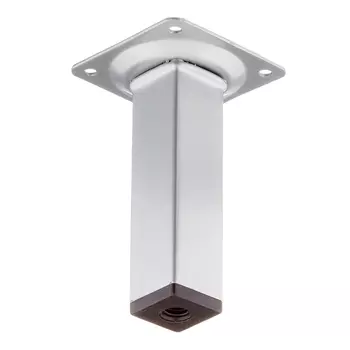 Ножка мебельная стальная 25х25х100 мм серая (1 шт.)