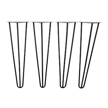 Ножки для стола металлические скрепка черные (4 шт.)