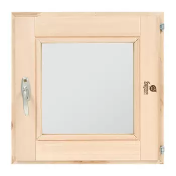 Окно деревянное Банные штучки 400х400х70 мм 1 створка поворотная