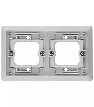 Основание под рамку Simon 44 Aqua 4400620-035 двухместную серое 171х104 мм