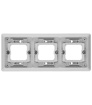 Основание под рамку Simon 44 Aqua 4400630-035 трехместную серое 246х104 мм