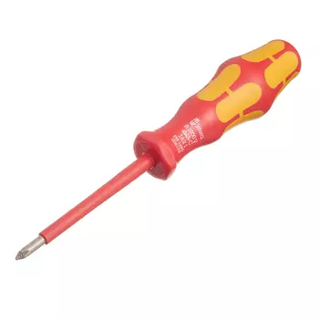 Отвертка диэлектрическая крестовая 80 мм 1000 В Wera (WE-100011) PH1