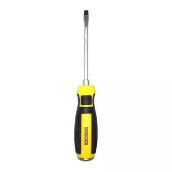 Отвертка ударная плоская SL5.5 100 мм с шестигранником Berger (BG1034)