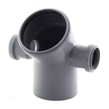 Отвод Lammin d110х50 мм 45° пластиковый с выходом d50 мм универсальный для внутренней канализации (Lm35041050452)