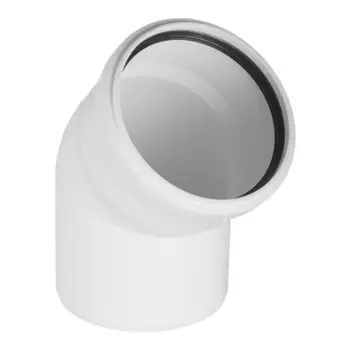 Отвод Rehau Raupiano Plus d110 мм 45° пластиковый шумопоглощающий для внутренней канализации