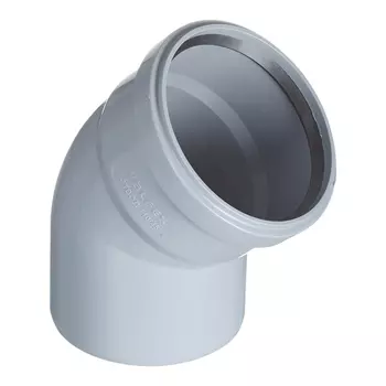 Отвод Valfex d110 мм 45° пластиковый для внутренней канализации (20102110)