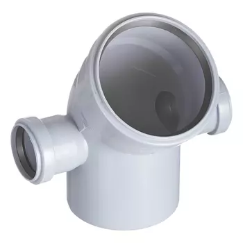 Отвод Valfex d110х50 мм 45° пластиковый с выходом d50 мм универсальный для внутренней канализации (23113150)