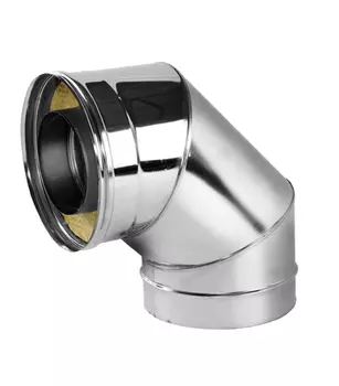 Отвод Вулкан V50R 90° х d120х220 мм с изоляцией AISI 321/304