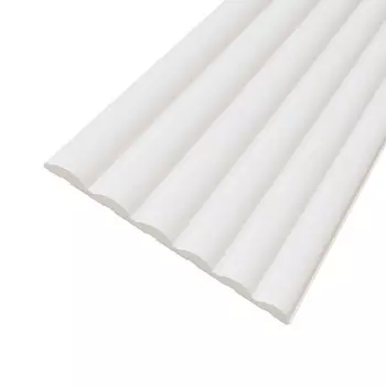 Панель декоративная из экополимера 3D 120х3000х8 мм Солид 4 UHD 08-120 белая 0,36 кв м