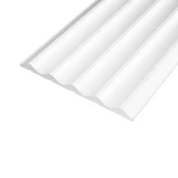 Панель декоративная из экополимера 3D 120х3000х8 мм Солид 4 UHD 12-120 белая 0,36 кв м