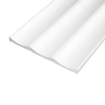 Панель декоративная из экополимера 3D 120х3000х8 мм Солид 4 UHD 06-120 белая 0,36 кв м