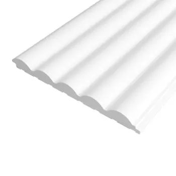 Панель декоративная из экополимера 3D 130х3000х12 мм Солид 4 UHD 07-130 с замком белая 0,39 кв.м