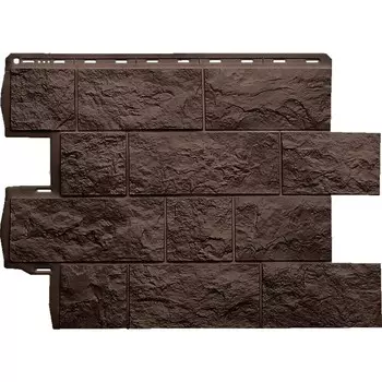 Панель фасадная Альта-Профиль Туф Эко 680х560 мм коричневый