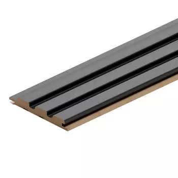Реечная панель МДФ black lead 2700х119х16 мм Stella 0,32 кв.м