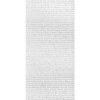 Панель МДФ кирпич декоративный белый под покраску 2440х1200х6 мм Альбико 2,88 кв.м