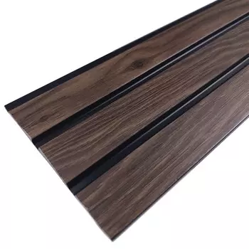 Реечная панель из экополимера 113х2800х10 мм FineBer орех темный 0,317 кв.м