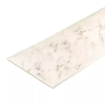 Панель ПВХ 250х2700х8 мм Nordside бесшовная термопечать мрамор белый 0,675 кв.м