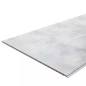 Панель ПВХ 375х2600х8 мм Venta бесшовная офсет импресса белое серебро 0,975 кв.м