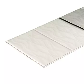 Панель ПВХ 375х2700х8 мм Venta бесшовная цифровая печать грея цветок 2,025 кв.м (2 шт.)