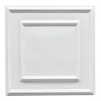 Панель ПВХ 595х595х10 мм eclectica офсет Grace белый квадрат 0,35 кв.м