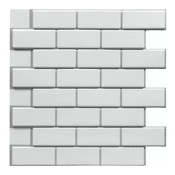 Панель ПВХ 600х600х6 мм eclectica офсет Grace бело-серый кирпич 0,36 кв.м